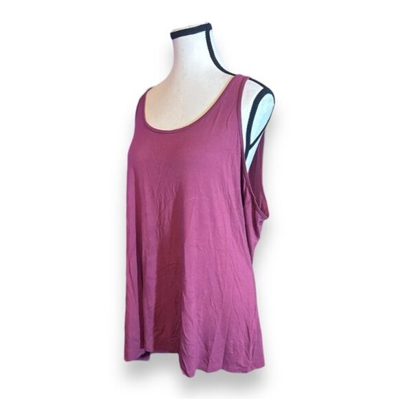 Women’s 3X Reitmans R Essentials Reversible Dusty Rose Scoop Neck Tank Top 22 24 - Picture 2 of 8
